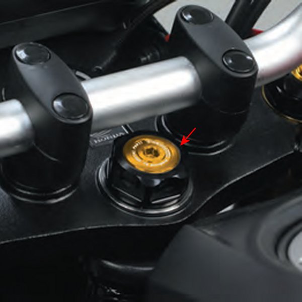 ステムナット 黒ナット ゴールドキャップ GROM、Z125、ZOOMER-X、CBR250R