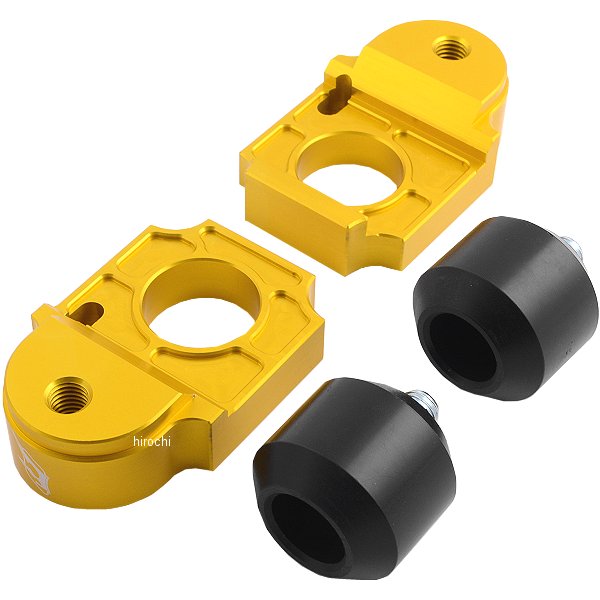 【セール特価】 アクスルブロック スライダー 04年-12年 FZ1、FZ1000、YZF-R1 ゴールド