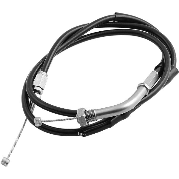 アジャスタブルスロットルワイヤー タイプ2 汎用 1050mm ステンレス/黒