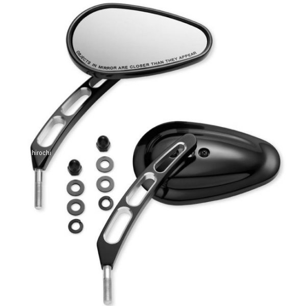 エッジカット・ステムミラー サテンブラック(左右ペア) 92441-10