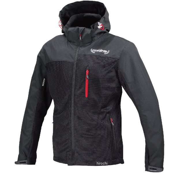 春夏モデル プロテクトメッシュパーカ テン 黒 5XLBサイズ