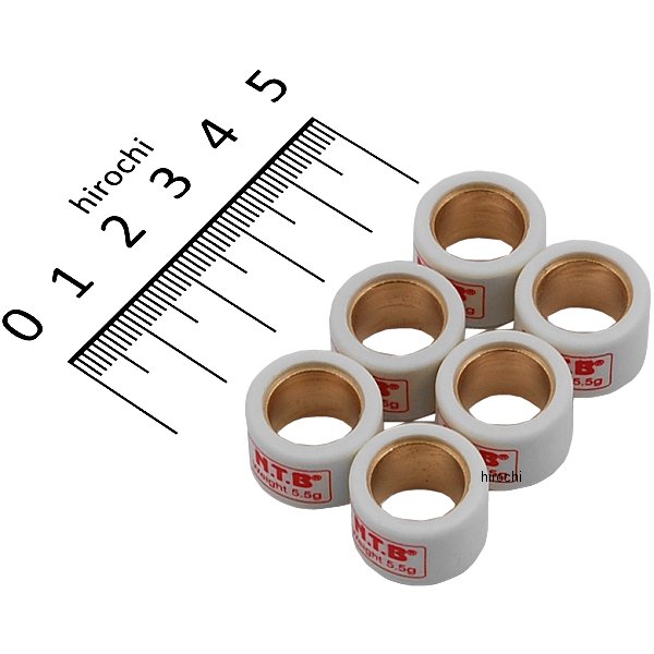 ウエイトローラー スズキ系汎用 17φ×12 5.5g Bタイプ 1セット6個入り