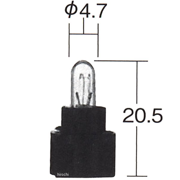 白熱バルブ T4.7 24V1.4W ウェッジ 緑 ソケットカラー 黒 10個入り