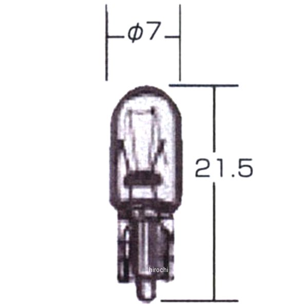 白熱バルブ T6.5 24V3W ウェッジ 10個入り