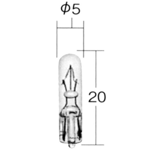 白熱バルブ Ｔ5 24V1.8W ウェッジ 10個入り