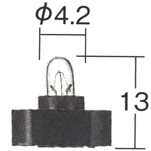 白熱バルブ 14V80mA T4.2 ウェッジ ソケットカラー 黒 10個入り