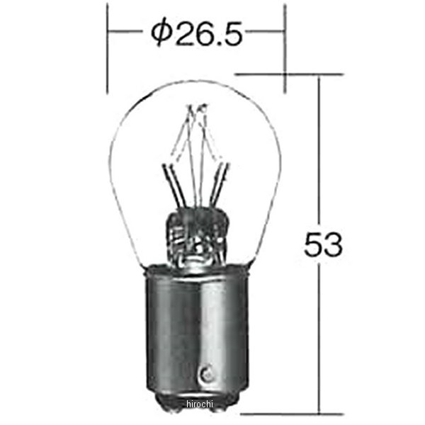 白熱バルブ S25 24V21/5W 耐振 長寿命 10個入り