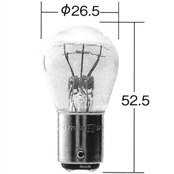 白熱バルブ S25 24V21/5W 10個入り