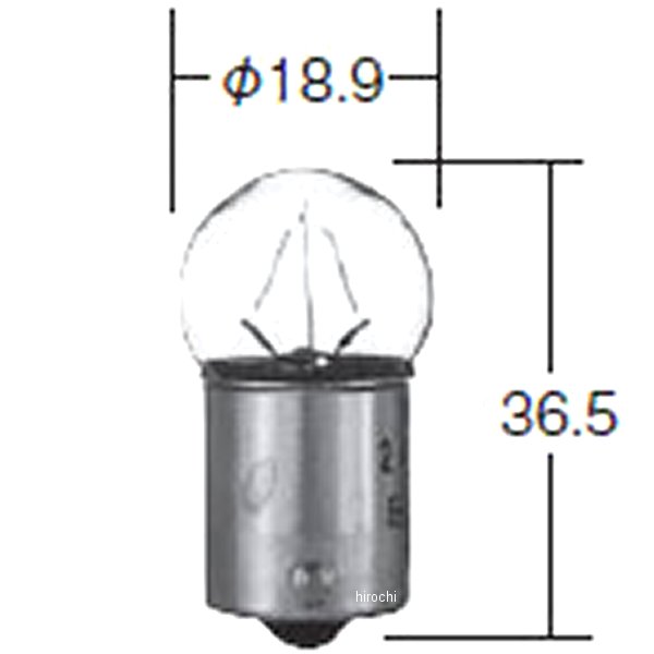回転灯用白熱バルブ G18 24V15W 10個入り