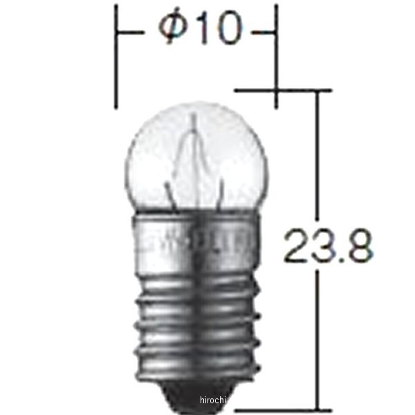 白熱バルブ G10 24V3W エジソンベース 10個入り