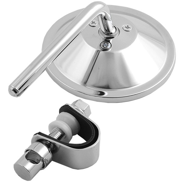 ミラー クランプ-オン 4インチ(102mm)ステム ステンレス(1個売り)