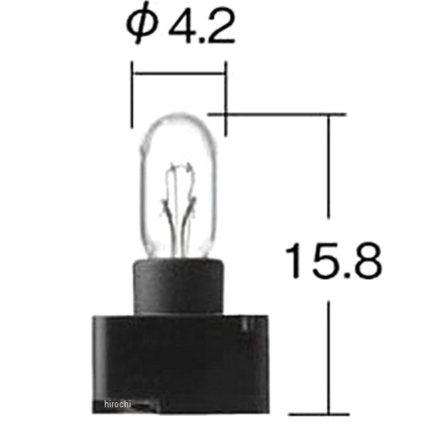 白熱バルブ T4.2S 14V80mA ウェッジ ソケットカラー黒 10個入り
