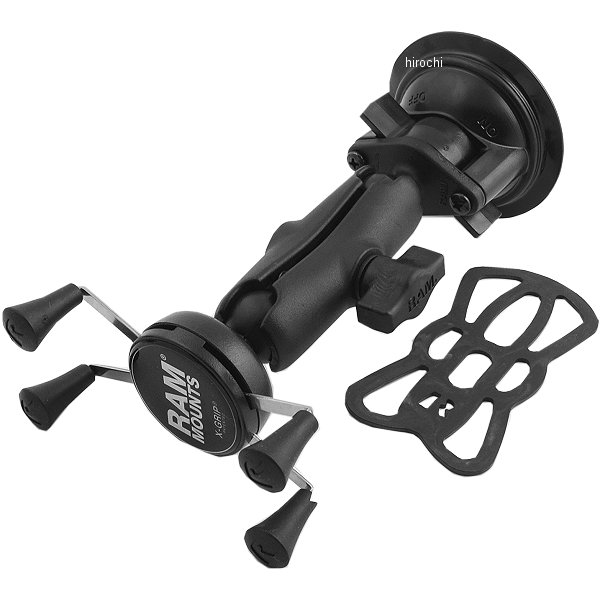 Xグリップ&ツイストロックサクションベース スマートフォン用 テザー付 黒