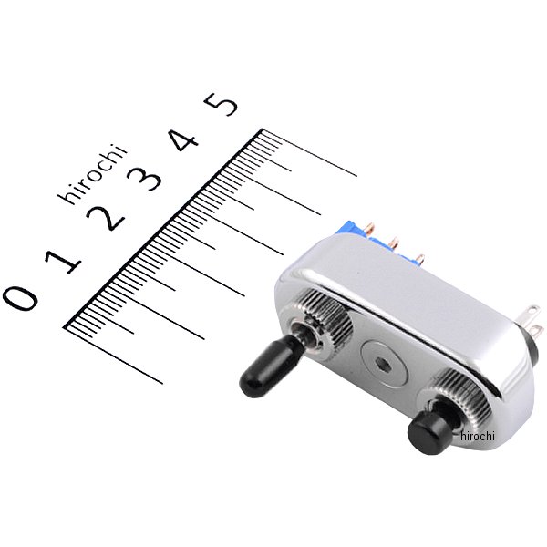 ミニスイッチ 汎用 プッシュ&トグルスイッチタイプ キャップ付き 22.2mmハンドル用 メッキ