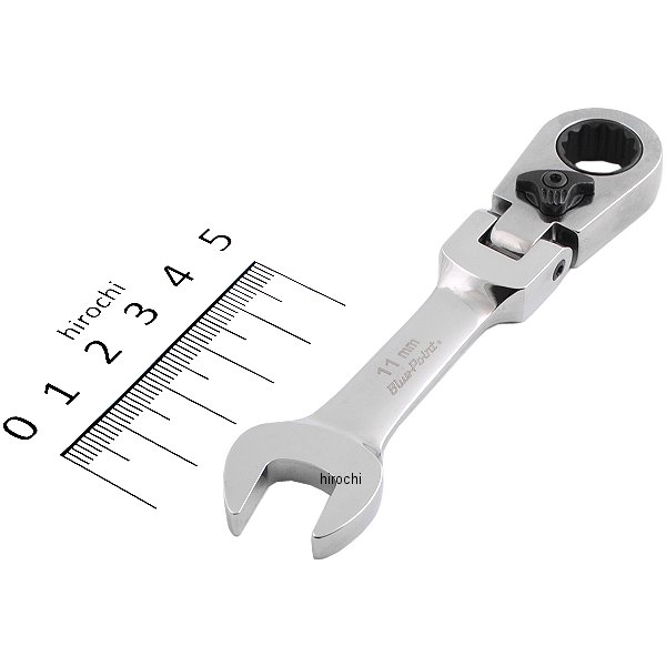 ブルーポイント 15°オフセット フレックス ヘッド スタビ ラチェット 12角 11mm