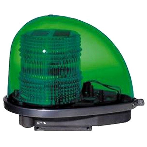 警光灯/回転灯 フラッシュランプ 100V 丸型 緑色 ボルト直付タイプ