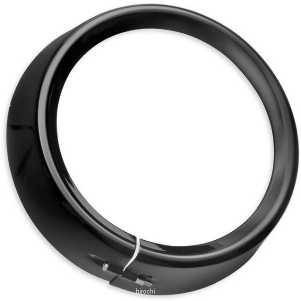 7インチ ヘッドランプ トリムリング 14年以降 FLHT グロスブラック 61400294