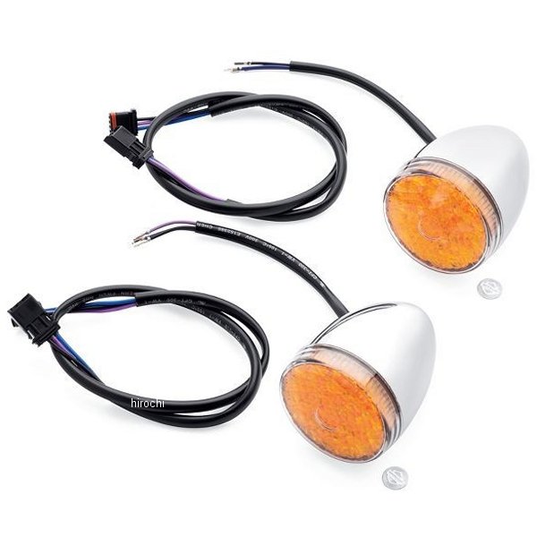 LEDブレットウインカー クローム/アンバーレンズ(左右ペア) 67800477