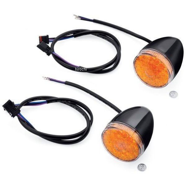 LEDブレットウインカー ブラック/アンバーレンズ(左右ペア) 67800479