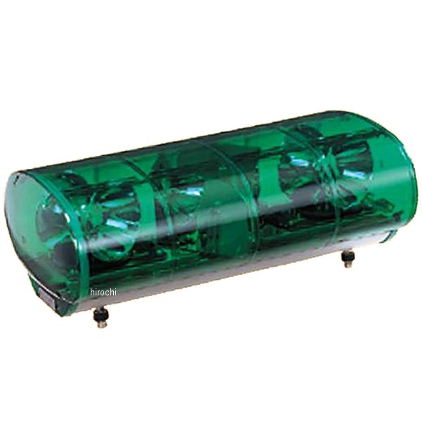 散光式警光灯/回転灯 フラッシュランプ 24V M型 緑色 Sタイプ