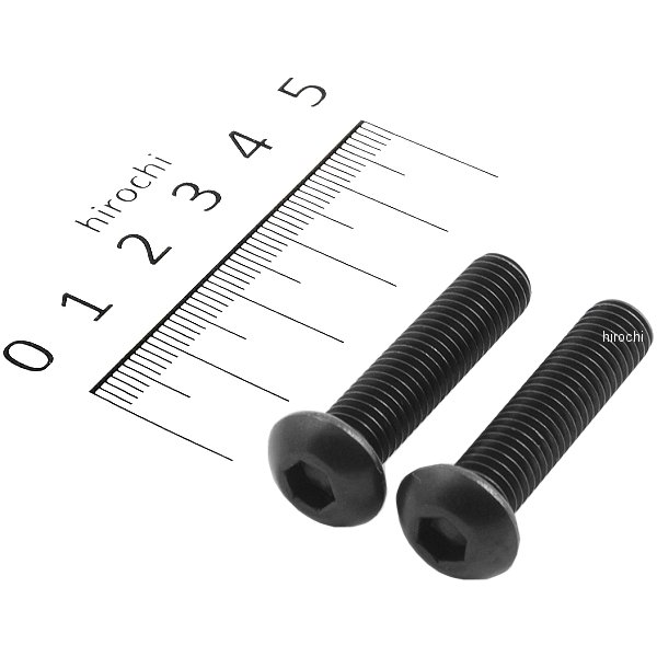 SUS304 六角穴付ボタンキャップボルト 汎用 M8x35 P1.25 黒 ステンレス 2本入り