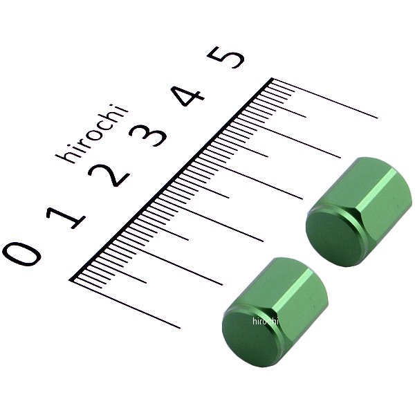 エアーバルブキャップ ヘックス プレーン 2個入り ライトグリーン