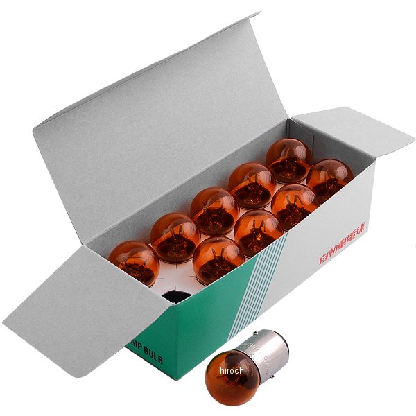 ノーマルバルブ 12V21/5W 小型ランプ改造用 ウインカー/ポジション球 (オレンジ) 1箱 (10個入り)