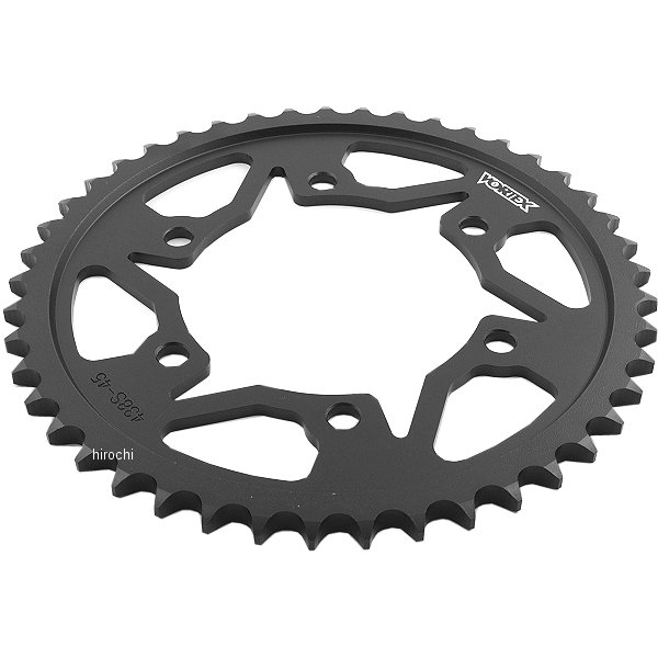 リア スプロケット 45T/530 84年-14年 ZX600A、YZF-R1、FZ1 スチール 黒