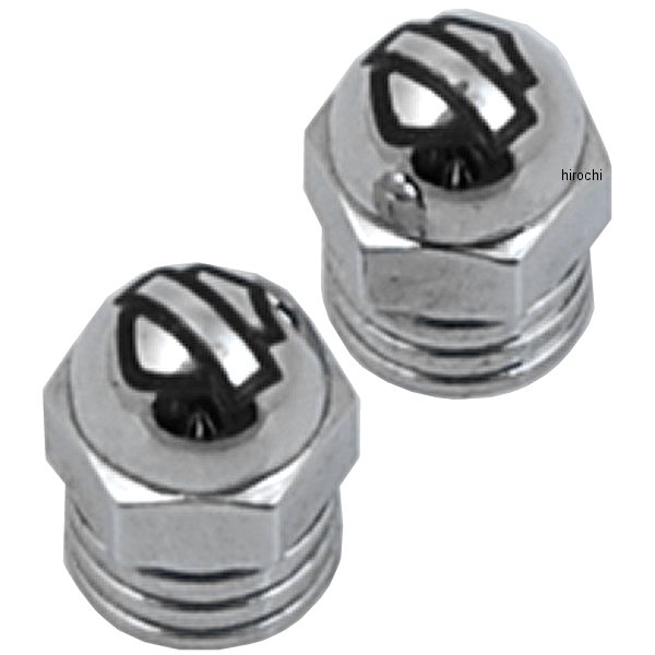 クローム・ブラス・バルブステムキャップ エイコーンナット/グルーブ 2個入り 41150-98