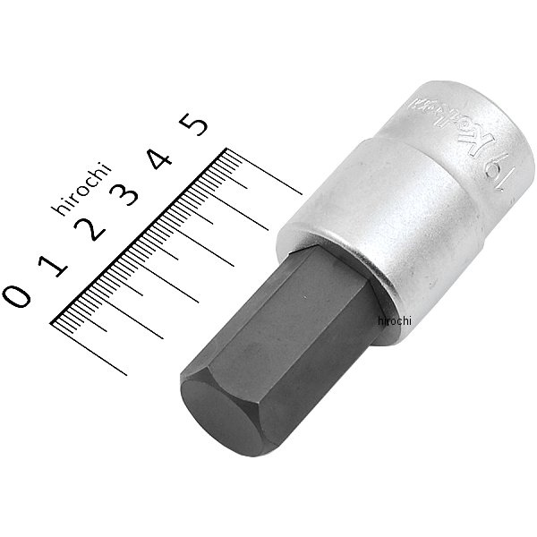 1/2インチsq ヘックスビットソケット 全長75mm 19mm