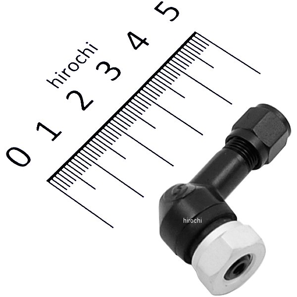 エアバルブ 74° アルミキャップ付き φ11.5対応 半ツヤ黒