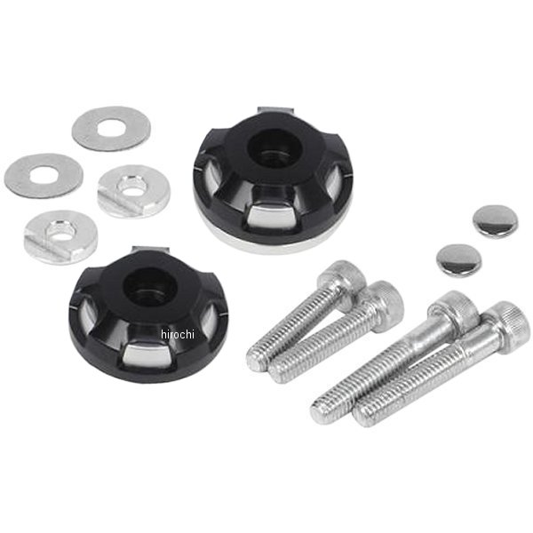 2ピースバーエンド ホンダ ノーマルハンドルパイプ用 シルバー/黒