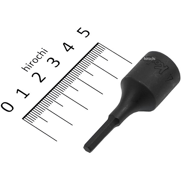 3/8インチsq ヘックスビットソケット 全長52mm 4mm