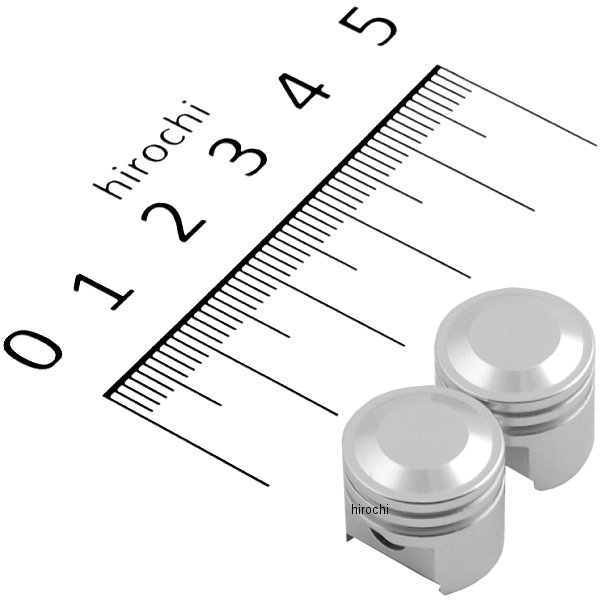 エアーバルブキャップ ビッグボアピストン 2個入り シルバー