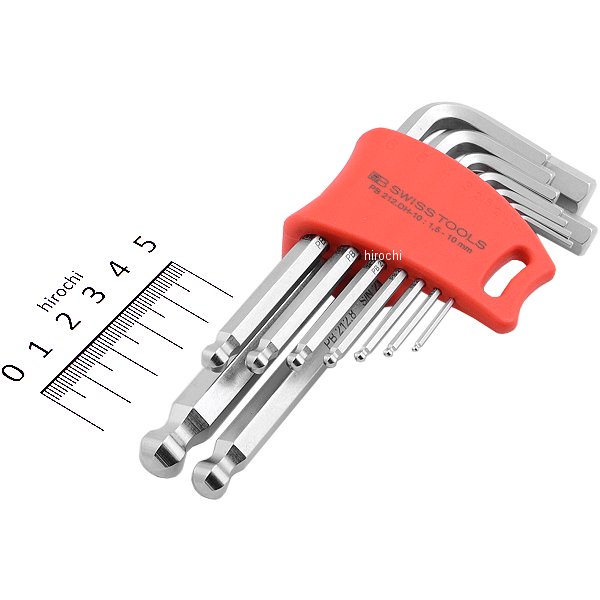 スイスツールズ  Swiss Tools ボール付6角棒レンチセット(パックナシ) (ミリ)