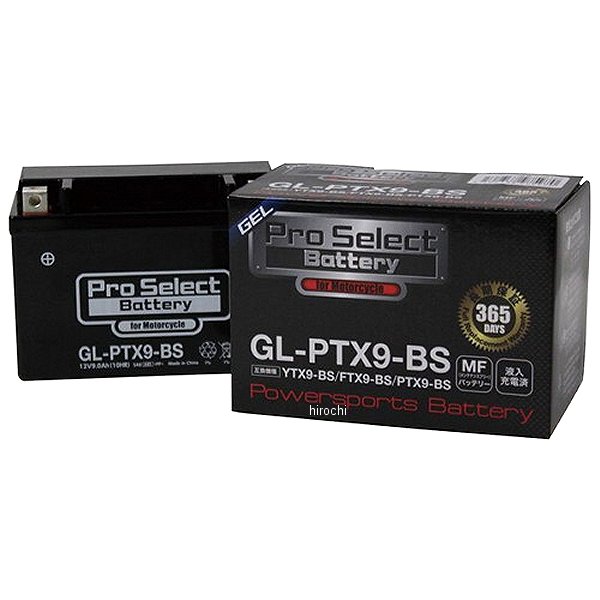バイク用 バッテリー ジェルタイプ GL-PTX9-BS YTX9-BS互換 (液入充電済)