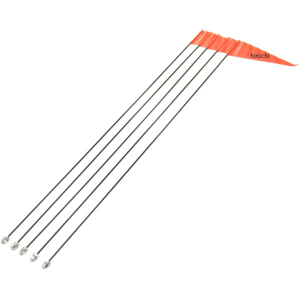 フラッグ 旗キット オレンジ/黒ポール 1.8m (1段)