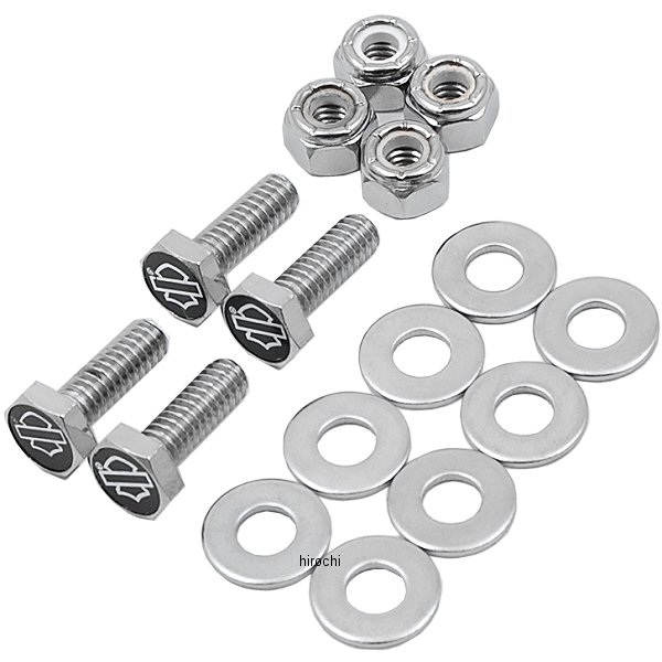 ライセンスプレート取付ネジ バー＆シールドロゴ(4個入り) 41161-01