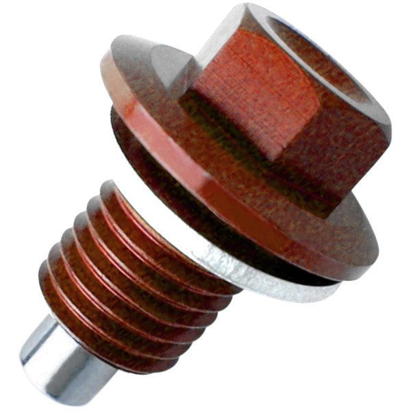 オイル ドレンボルト 磁石付き 79年-13年 ホンダ、ヤマハ 12mmX1.5X22mm 赤