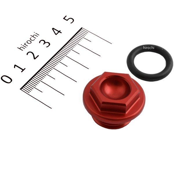 オイル フィラー プラグ 04年以降 ホンダ、ヤマハ、カワサキ 赤