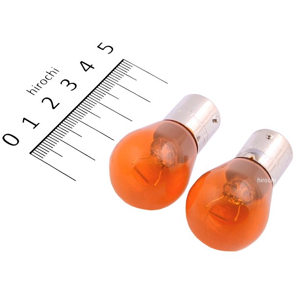 白熱バルブ S25 12V21W 2個入り アンバー 塗装タイプ