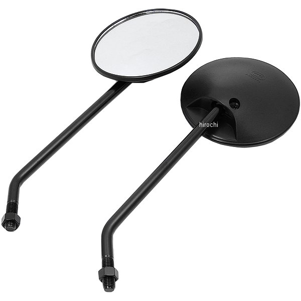 ミラー 両逆ネジ10mm 左右セット 黒