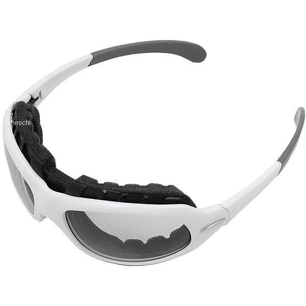 ライディンググラス 2084 フェイスパッド付き ホワイトフレーム/ブラックフェイス