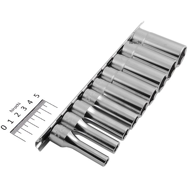 3/8インチsq 6角ディープソケットレールセット 9ヶ組 インチタイプ