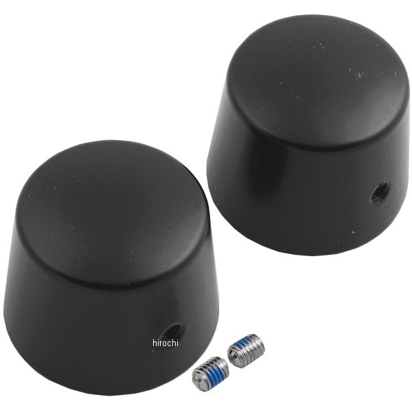 アクスル ナット カバー フロント スムース 02年-20年 ハーレー 黒 左右ペア