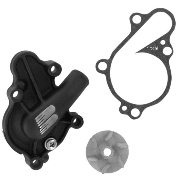 ウォーターポンプカバー インぺラーセット 94年-04年 YZ125 アルミ 黒