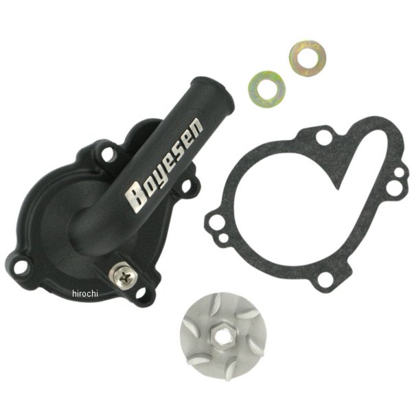 ウォーターポンプカバー インぺラーセット 01年-09年 YZ250F アルミ 黒