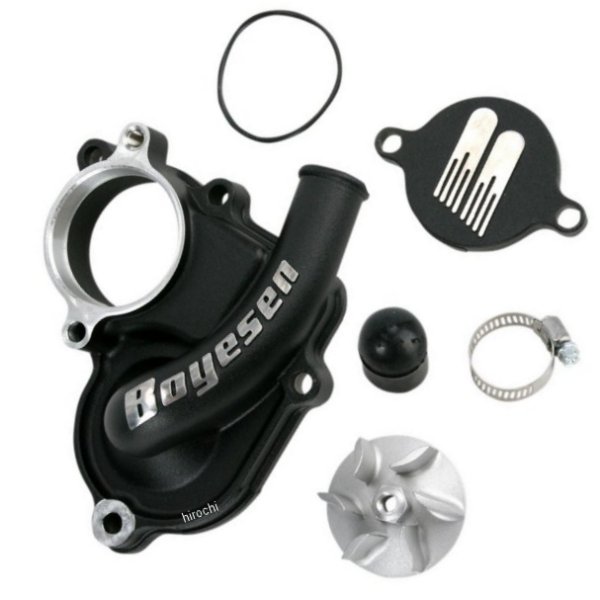 ウォーターポンプカバー インぺラーセット 08年-09年 RM-Z450 アルミ 黒