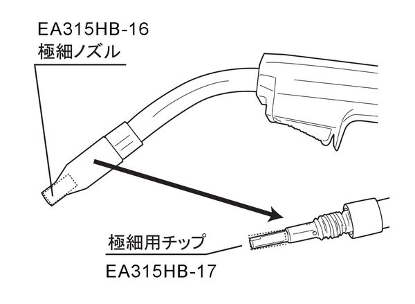 φ0.8mm用溶接機用チップ