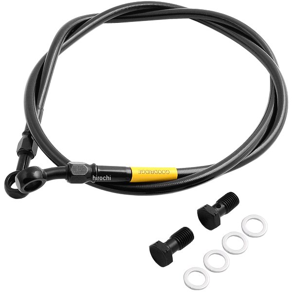 グッドリッジ ビルドアライン フロント ブレーキホースキット 96年以降 ドラッグスター400 ステンレス/黒